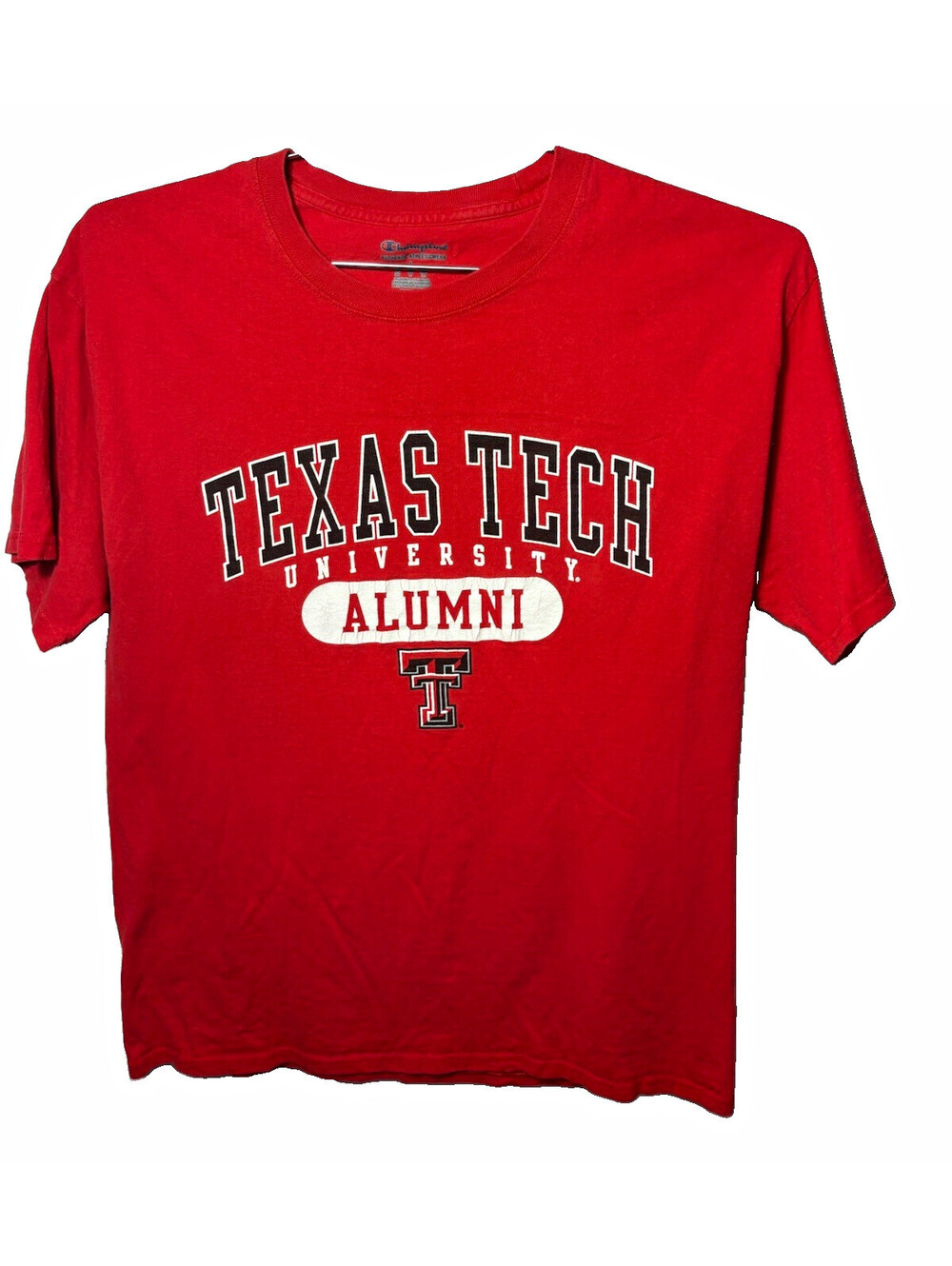 Texas Tech University Alumni T-Shirt Mens L Red Champion Authentic Athleticwear
